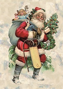 Weihnachtskarte - Weihnachtsmann, Ihre Genuss-Agentur