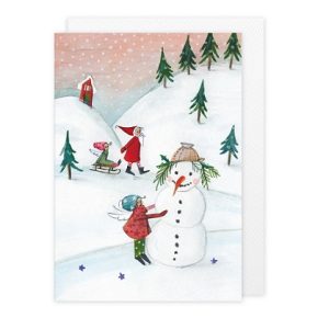 Weihnachtskarte -Schneemann, Ihre Genuss-Agentur